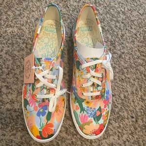Keds x Rifle Paper Champion Sicily Blue size 8